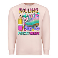 Pale Pink rolling into fourth grade Premium Sweatshirt - BundleAndBundleShop
