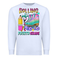 White rolling into fourth grade Premium Sweatshirt - BundleAndBundleShop