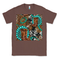 Chestnut cowboy boot and gemstone Classic Tee - BundleAndBundleShop