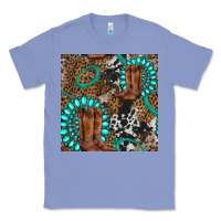 Colony Blue cowboy boot and gemstone Classic Tee - BundleAndBundleShop
