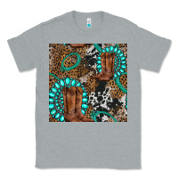 Heather Grey cowboy boot and gemstone Classic Tee - BundleAndBundleShop