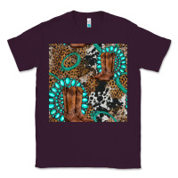 Plum cowboy boot and gemstone Classic Tee - BundleAndBundleShop