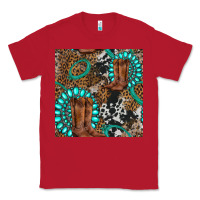 Red cowboy boot and gemstone Classic Tee - BundleAndBundleShop