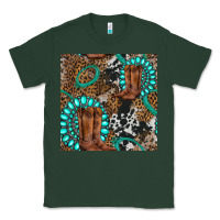 Sports Green cowboy boot and gemstone Classic Tee - BundleAndBundleShop