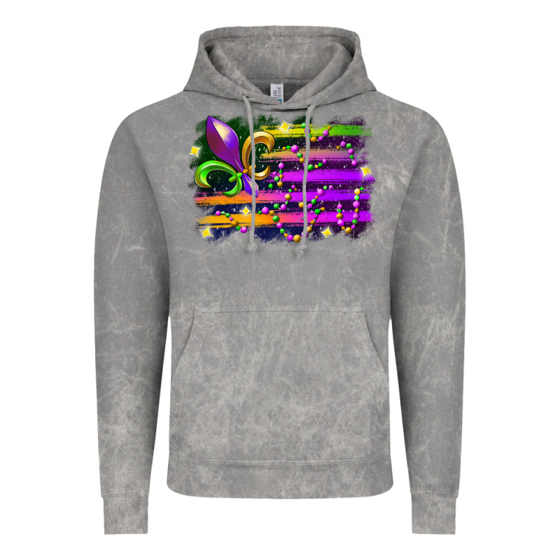 Mardi Gras Flag Vintage Hoodie by RacoonDesign | Teevron