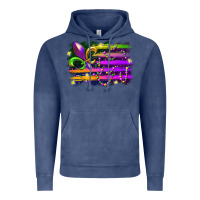 Vintage Denim mardi gras flag Vintage Hoodie - RacoonDesign