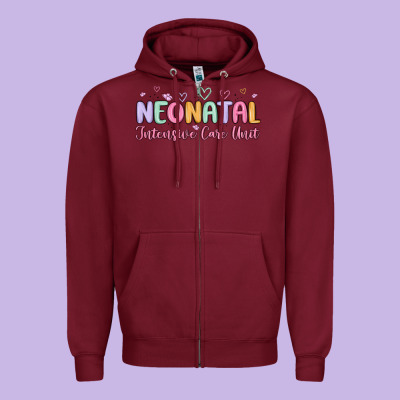 Nicu Nurse Neonatal Intensive Care Unit Zipper Hoodie Designed By Maliassmallbusiness