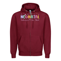 Burgundy nicu nurse neonatal intensive care unit Zipper Hoodie - MaliasSmallBusiness