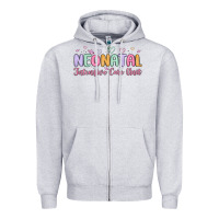 Heather Grey nicu nurse neonatal intensive care unit Zipper Hoodie - MaliasSmallBusiness