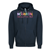 Navy nicu nurse neonatal intensive care unit Zipper Hoodie - MaliasSmallBusiness