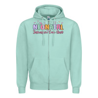 Seafoam nicu nurse neonatal intensive care unit Zipper Hoodie - MaliasSmallBusiness