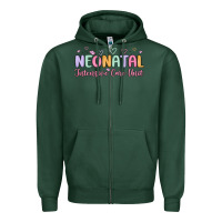 Sports Green nicu nurse neonatal intensive care unit Zipper Hoodie - MaliasSmallBusiness