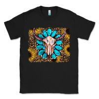 Black leopard sunflowers and gemstone skull Classic Tee - RanaPortraitStore