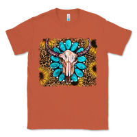 Copper leopard sunflowers and gemstone skull Classic Tee - RanaPortraitStore