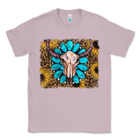 Lilac leopard sunflowers and gemstone skull Classic Tee - RanaPortraitStore