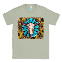 Matcha leopard sunflowers and gemstone skull Classic Tee - RanaPortraitStore