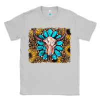 Moon Dust leopard sunflowers and gemstone skull Classic Tee - RanaPortraitStore