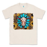 Natural leopard sunflowers and gemstone skull Classic Tee - RanaPortraitStore