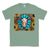 Sage leopard sunflowers and gemstone skull Classic Tee - RanaPortraitStore