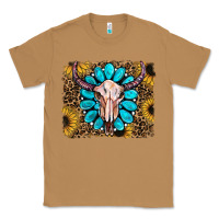 Toasted Coconut leopard sunflowers and gemstone skull Classic Tee - RanaPortraitStore