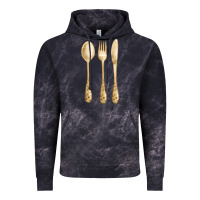 Cloud Black spoon fork knife fa element Vintage Hoodie - FaDigitalArtStudio