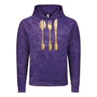 Cloud Purple spoon fork knife fa element Vintage Hoodie - FaDigitalArtStudio