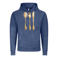 Vintage Denim spoon fork knife fa element Vintage Hoodie - FaDigitalArtStudio