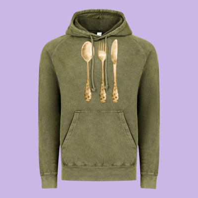 Spoon Fork Knife Fa Element Vintage Hoodie Designed By Fadigitalartstudio