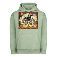 Pigment Oil Green cow and chick easter Urban Hoodie - TumblerDesignByShophia