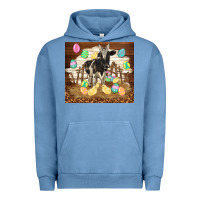 Pigment Pebble Blue cow and chick easter Urban Hoodie - TumblerDesignByShophia