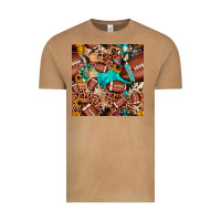 Vintage Camel football cactus sunflower seamless pattern Vintage Tee - JahusDesignShop