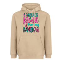 Mushroom I Wear Pink For My Mom Heavyweight Hoodie - BundleAndBundleShop