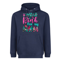 Navy I Wear Pink For My Mom Heavyweight Hoodie - BundleAndBundleShop