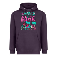 Plum I Wear Pink For My Mom Heavyweight Hoodie - BundleAndBundleShop