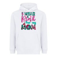 White I Wear Pink For My Mom Heavyweight Hoodie - BundleAndBundleShop