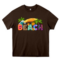Chocolate Brown beach Heavy Core Tee - RanaPortraitStore
