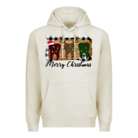 Oatmeal Heather Merry Christmas Teeth Premium Hoodie - Bettercallsaul