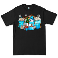 Black winter snowman coffee cups Premium Tee - Zillion Design Studio