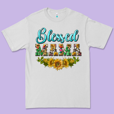 Blessed Mama Premium Tee Designed By Barkaloodesign