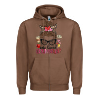 Chestnut messy bun one loved counselor Zipper Hoodie - MaliasSmallBusiness