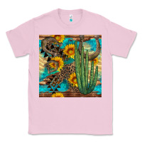Bubblegum Pink horseshoe and cactus Classic Tee - BundleAndBundleShop