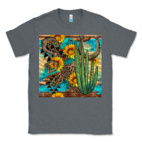 Charcoal Heather horseshoe and cactus Classic Tee - BundleAndBundleShop