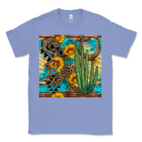 Colony Blue horseshoe and cactus Classic Tee - BundleAndBundleShop