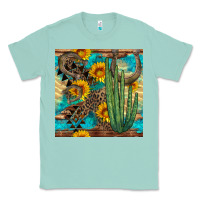 Seafoam horseshoe and cactus Classic Tee - BundleAndBundleShop