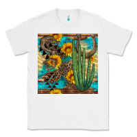 White horseshoe and cactus Classic Tee - BundleAndBundleShop