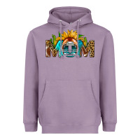 Lavender Football Mom Sunflower Leopard Heavyweight Hoodie - BundleAndBundleShop