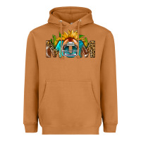 Meerkat Football Mom Sunflower Leopard Heavyweight Hoodie - BundleAndBundleShop