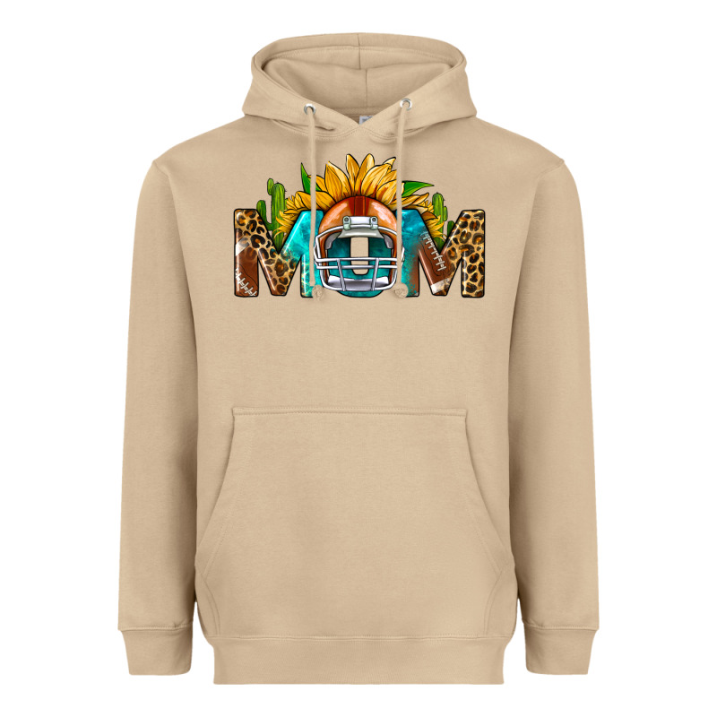 Football Mom Sunflower Leopard Heavyweight Hoodie by BundleAndBundleShop | Teevron