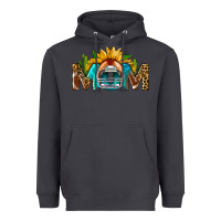 Smoke Football Mom Sunflower Leopard Heavyweight Hoodie - BundleAndBundleShop