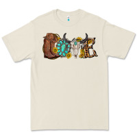 Bone western love bull skull with gemstone and sunflowe Premium Tee - texasbilliewilder